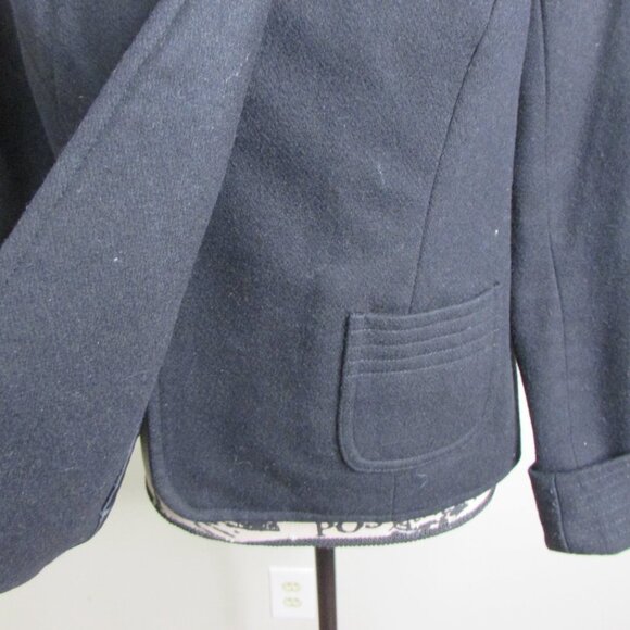 Old Navy Wool Blend Coat Jacket M Black - Picture 5 of 11